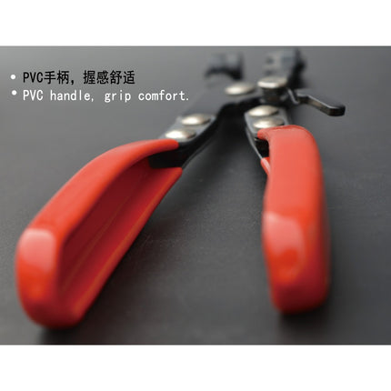 🔥พร้อมส่ง🔥คีมหนีบ คีมเข็มขัดรัดท่อ คีมบีบเข็มขัดรัดท่อ ปากตรง ที่หนีบเข็มขัด กิ๊บรัดท่อ สินค้าในไทย