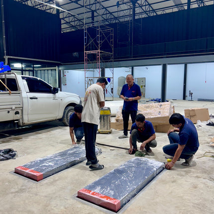 ลิฟท์กรรไกร ลิฟท์เอ็กซ์  แบบฝังพื้น สำหรับงานซ่อมช่วงล่าง รุ่น SL-4.0 B