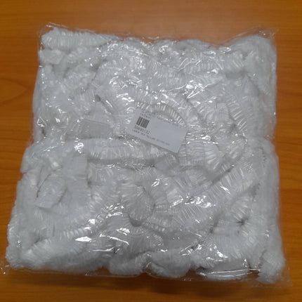 🔥พร้อมส่ง🔥100ชิ้น/ถุง หมวกคลุมผม หมวกคลุมอาบน้ำ พลาสติกคลุมผม หมวกตัวหนอน ที่คลุมผม ใช้แล้วทิ้ง สินค้าในไทย