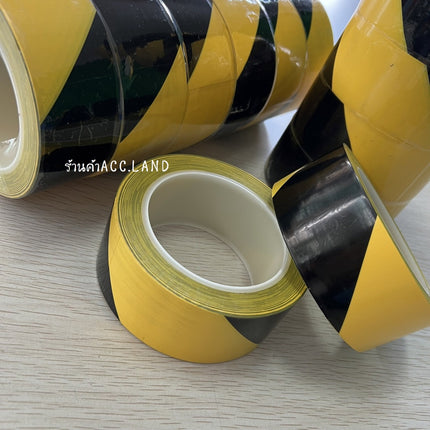 [พร้อมส่ง] เทปตีเส้นเส้น PVC-ดำ เทปกั้นเขต ไวนิลเทปขนาด45mm x 33m ราคา/ม้วน 50890059