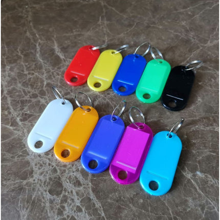 [พร้อมส่ง] พวงกุญแจ พลาสติก พวงกุญแจป้ายชื่อ ป้าย ป้ายชื่อ ป้ายแท็กกระดาษ แท็กกุญแจพลาสติก ราคา10ชิ้น