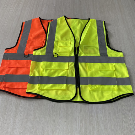 🔥พร้อมส่ง🔥เสื้อสะท้อนแสง เซฟตี้ จราจร safety vest สีเขียว/สี้ส้ม แบบเสื้อ และ แบบตาข่าย ราคา/ชิ้น สินค้าในไทย