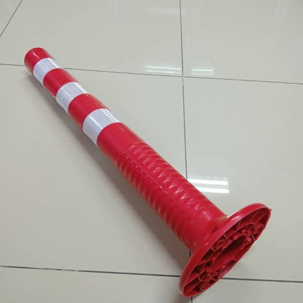 เสาจราจร เสาล้มลุก เสาสีแดงแทบขาวสีสะท้อน แบบ PU ไม่แตก ไม่หัก แถบสะท้อนแสง อุปกรณ์จราจร เซฟตี้ สินค้าในไทย