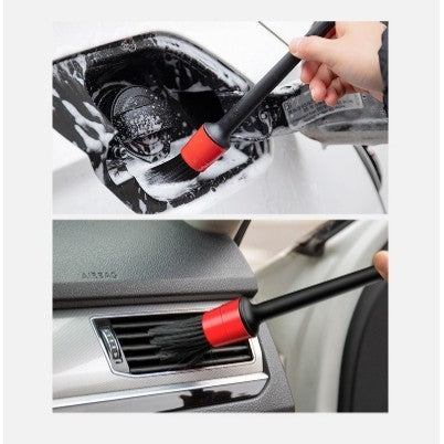 (ร้านในไทย) แปรง แปรงล้างรถ แปรงทำความสะอาด Detailing ปัดฝุ่น เก็บรายละเอียด Set5 ชิ้น ชุดแปรงดีเทลลิ้ง อุปกรณ์ล้างรถ