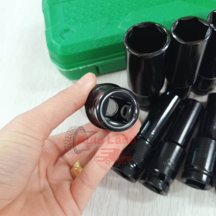 🔥พร้อมส่ง🔥10 ตัว/ชุด ชุดประแจไฟฟ้า Hex Shank ชุดลูกบล็อกยาว ชุดบล็อก ชุดประแจไฟฟ้า 1/2'' 4หุน