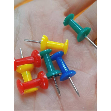 🚚พร้อมส่ง🚚 หมุดปักบอร์ด คละสี หมุดติดบอร์ด เข็มหมุดปักแผนที่ หมุดติดกระดาษ ขนาด 2.3cm