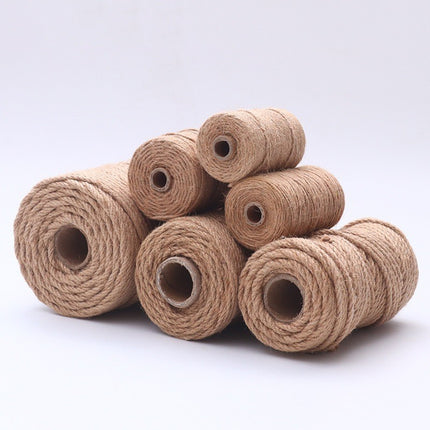 เชือกป่าน เชือกน้ำตาล เส้นหนา 2mm เชือกปอ กระสอบ สำหรับผูกของหรือตกแต่งDIY งานประดิษฐ์ ราคา/ม้วน