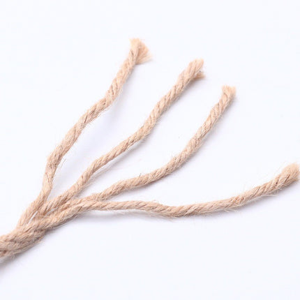 เชือกป่าน เชือกน้ำตาล เส้นหนา 2mm เชือกปอ กระสอบ สำหรับผูกของหรือตกแต่งDIY งานประดิษฐ์ ราคา/ม้วน