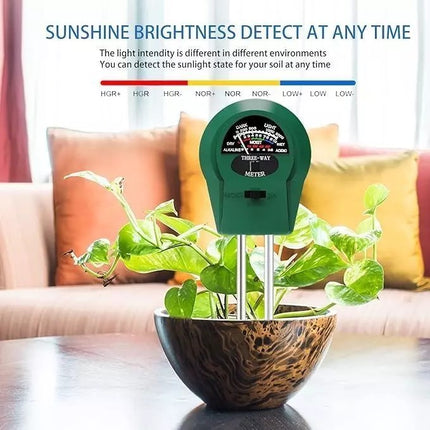 🔥พร้อมส่ง🔥เครื่องวัดคุณภาพดิน วัดค่า Soil Meter PH ,Moisture,Light วัดแสง วัดความชื้น สำหรับปลูกพืช แบบ 3IN1