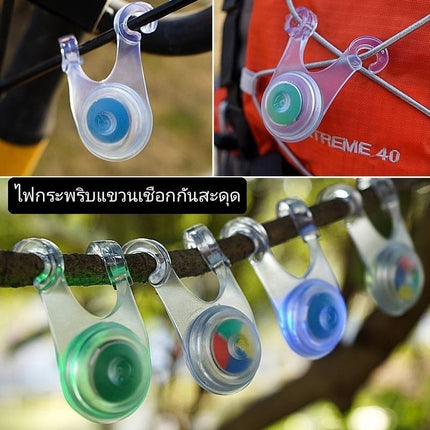 ไฟกระพริบ ซิลิโคน LED ไฟแขวน เชือกทาร์ปเต็นท์ กันเดินสะดุด สีเขียว,สีแดง อุปกรณ์กางเตนท์ กางเต้นท์ ราคา/ชิ้น