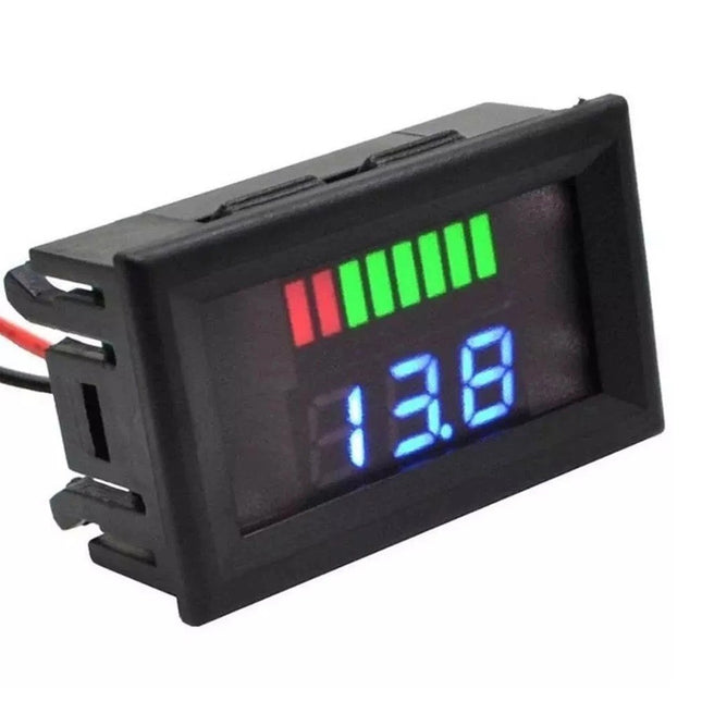 🔥พร้อมส่ง🔥แถบระดับไฟ ความจุแบตเตอรี่ เครื่องวัดแรงดันไฟฟ้า Battery Capacity Level Indicator Voltmeter LED DC 12V-72V