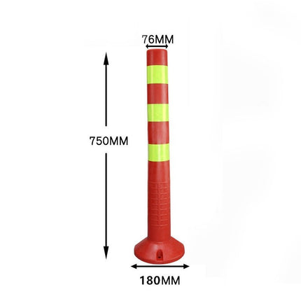 เสาจราจร เสาจราจรคาดแถบ สะท้อนแสง สีแดงแถบขาว ราคา / ต้น สินค้าพร้อมส่งในไทย