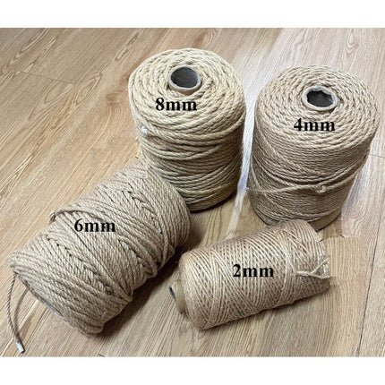 เชือกป่าน เชือกน้ำตาล เชือกปอ กระสอบ เส้นหนา 2-8 มม. สินค้าพร้อมส่งในไทย