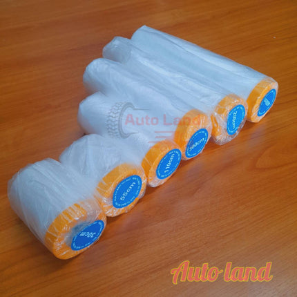 🔥พร้อมส่ง🔥พลาสติก พลาสติกปิดพ่นสี พลาสติกปิดกันฝุ่น เทปฟิล์ม เทปกาว ที่กันฝุ่น ชนิดมีเทปกาวในตัว Somi สินค้าในไทย