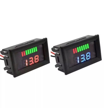 🔥พร้อมส่ง🔥แถบระดับไฟ ความจุแบตเตอรี่ เครื่องวัดแรงดันไฟฟ้า Battery Capacity Level Indicator Voltmeter LED DC 12V-72V