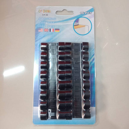 🚚พร้อมส่ง🚚คคลิปเก็บสายไฟ ตัวล็อกสายไฟ อุปกรณ์จัดระเบียบ คลิปจัดเก็บสายเคเบิ้ล สายชาร์จ USB  16/20ชิ้น สินค้าในไทย