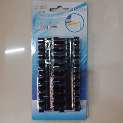 🚚พร้อมส่ง🚚คคลิปเก็บสายไฟ ตัวล็อกสายไฟ อุปกรณ์จัดระเบียบ คลิปจัดเก็บสายเคเบิ้ล สายชาร์จ USB  16/20ชิ้น สินค้าในไทย