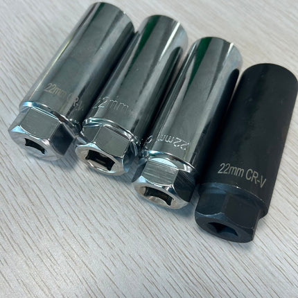 ลูกบล็อกถอดออกซิเจนเซ็นเซอร์ O2 sensor ลูกบล็อกถอดออกซิเจน เซ็นเซอร์ ตัวยาว สีเงิน 1/2 , สีดำ 3/8