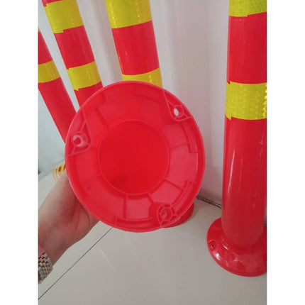 เสาจราจร เสาจราจรคาดแถบ สะท้อนแสง สีแดงแถบขาว ราคา / ต้น สินค้าพร้อมส่งในไทย