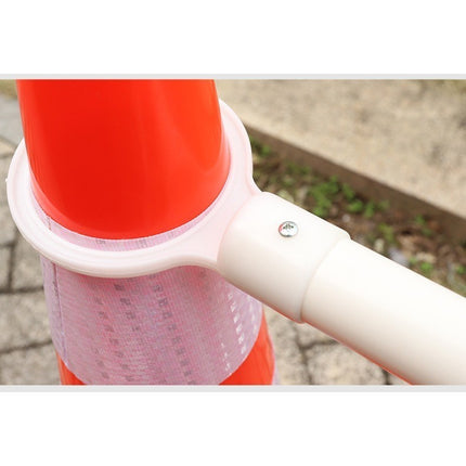🔥พร้อมส่ง🔥ไม้กั้นเขต แบริเขต ไม้กั้นพื้นที่ ไม้กั้นเขตครอบกรวย PVC ยืด-หด ยืดแล้วยาว1 เมตร สามารถยืดได้ถึง 2 เมตร