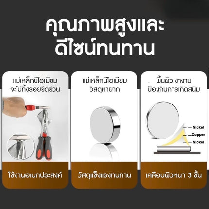 🔥พร้อมส่ง🔥แม่เหล็กแรงสูง ทรงกลม แม่เหล็กนีโอไดเมีย Magnet Neodymium ความหนา 2มิล