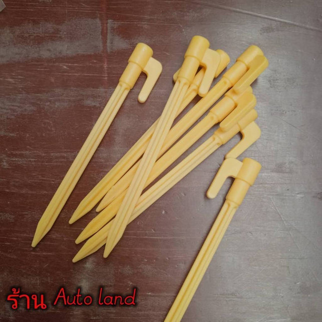 🚚พร้อมส่ง🚚ตะขอ กางเต้นท์ สมอพลาสติก สมอบก แบบพลาสติก เบา ไม่เป็นสนิม ทำจากพลาสติกแข็ง สำหรับกางเต็นท์ สินค้าในไทย