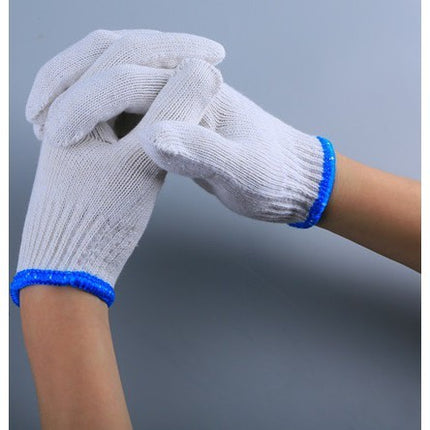 ถุงมือทอผ้าฝ้าย ถุงมือผ้า ราคาถูก เกรดอย่างดี ถุงมือผ้าสีขาว ราคา/ 10 คู่ 12 คู่ สินค้าในไทย