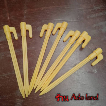 🚚พร้อมส่ง🚚ตะขอ กางเต้นท์ สมอพลาสติก สมอบก แบบพลาสติก เบา ไม่เป็นสนิม ทำจากพลาสติกแข็ง สำหรับกางเต็นท์ สินค้าในไทย