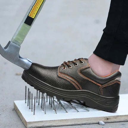 รองเท้าเซฟตี้ PU safety shoes รองเท้าแรงงาน รองเท้า รองเท้าหัวเหล็ก คุณภาพสูง ไซส์ 41-43  สินค้าในไทย
