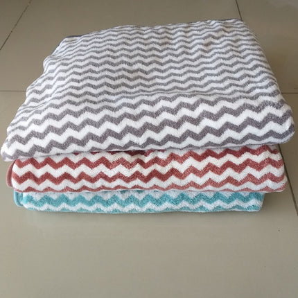 ผ้าเช็ดหน้า ผ้าเช็ดมือ ขนาด 30x30 cm,35x75 cm. ผ้าเช็ดตัวขนเป็ด ลายซิกแซก ผ้าขนหนู ผ้านุ่ม { 300 G. } สินค้าใน