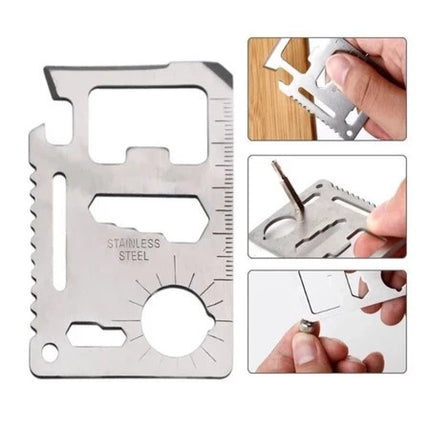 การ์ด การ์ดอเนกประสงค์ Multitool 11 in 1 ขนาดบัตร ATM SP สแตนเลส พกพาสะดวก ใช้งานง่าย สินค้าในไทย