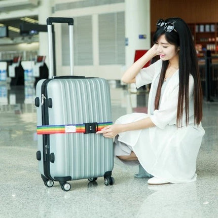 🚚พร้อมส่ง🚚สายรัด สายรัดกระเป๋าเดินทาง แบบมีรหัสล็อค/ไม่มีรหัสล็อค เข็มขัดรัดกระเป๋าเดินทาง สินค้าในไทย