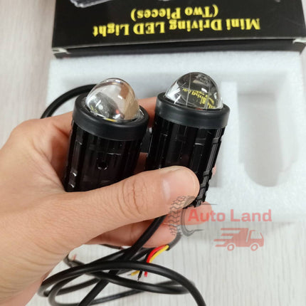 🔥พร้อมส่ง🔥ไฟตัดหมอก ไฟหน้าเลนส์ LED สองสี สีขาวสีเหลือง มินิไฟขับ สปอตไลท์ สปอตไลท์สองสีไฟมอเตอร์ไซค์