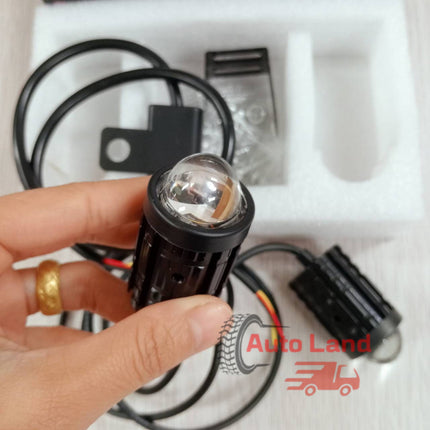 🔥พร้อมส่ง🔥ไฟตัดหมอก ไฟหน้าเลนส์ LED สองสี สีขาวสีเหลือง มินิไฟขับ สปอตไลท์ สปอตไลท์สองสีไฟมอเตอร์ไซค์