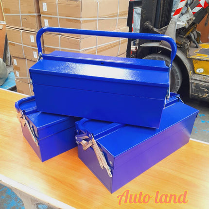 🔥พร้อมส่ง🔥กล่องเครื่องมือ กล่องใส่เครื่องมือช่าง กล่องเก็บเครื่องมือช่าง 2ชั้น Tool Box  (สีน้ำเงิน ) สินค้าในไทย
