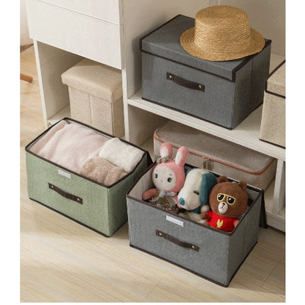 กล่องผ้าพับได้ กล่องผ้า  กล่องอเนกประสงค์  กล่องผ้าลินิน  ราคา/set 2ชิ้น