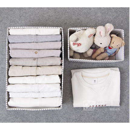 กล่องเก็บเสื้อผ้า กล่องลิ้นชัก กล่องเก็บของในครัวเรือน พับได้ กล่องเก็บของแบบญี่ปุ่น กล่องเก็บชุดชั้นใน