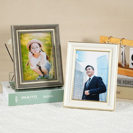 🚚พร้อมส่ง🚚กรอบรูป กรอบรูปมินิมอล กรอบรูปสี่เหลี่ยม กรอบรูปแบบตั้งโต๊ะ สไตล์มินิมอล ขาตั้ง หูแขวน มีหลายแบบ