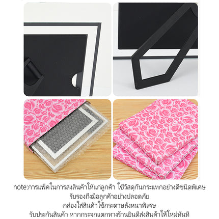 🚚พร้อมส่ง🚚กรอบรูป กรอบรูปกระจกคริสตัล วางได้แนวตั้ง แนวนอน ขนาด 5" 6" 7" 8" A4 A5 สีเงิน ราคา/ชิ้น สินค้าในไทย
