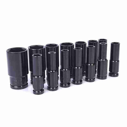 🔥พร้อมส่ง🔥ลูกบล็อกยาว ลูกบล็อก ลูกบล็อกลม บล็อกขันล้อ บล็อกต่อสว่าน ข้อต่อ 6 เหลี่ยมยาว 1/2" (4หุน) สีดำ สินค้าในไทย