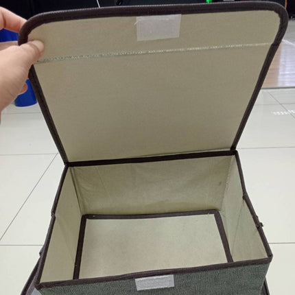 กล่องผ้าพับได้ กล่องผ้า  กล่องอเนกประสงค์  กล่องผ้าลินิน  ราคา/set 2ชิ้น