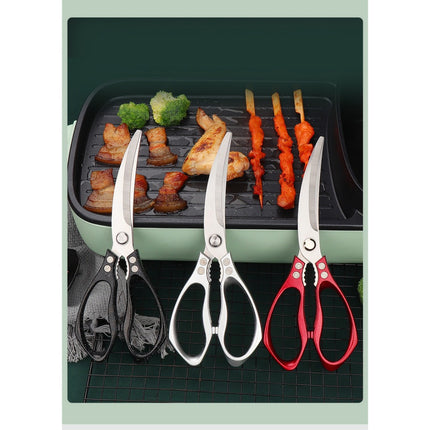 🔥พร้อมส่ง🔥กรรไกรตัดอาหาร ด้ามเงิน อเนกประสงค์ Kitchen saissors สารพัดประโยชน์ จากสแตนเลสอย่างดี กรรไกรสแตนเลส ราคา/ชิ้น