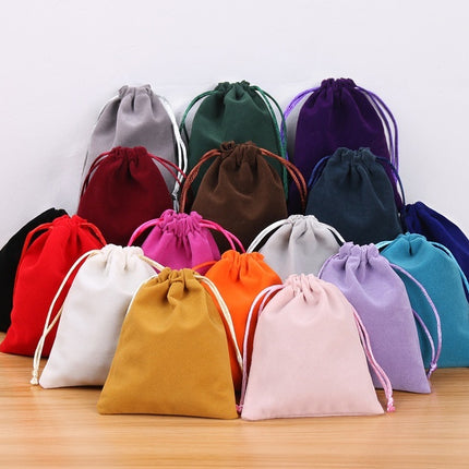 [พร้อมส่ง] กระเป๋าผ้ากำมะหยี่กระเป๋าผ้าหูรูดกระเป๋ากำมะหยี่ใส่เครื่องประดับกระเป๋าผ้าเชือกน่ารักใส่ของขวัญชำร่วย ราคา/ชิ้น