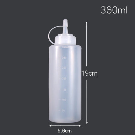 [พร้อมส่ง] ขวดบีบีขนาด 240/360/500ml. มีสเกลขวดขวดซอสขวดใส่มายองเนสมีฝาปิดปากแหลมขวดปรุงรสพลาสติกราคา/ชิ้น