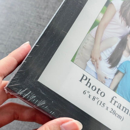 [พร้อมส่ง] กรอบรูปไม้ฮาร์ดแวร์มีขาตั้งรูแขวนแบบเรียบได้อย่างลงตัว-นอนใส่ภาพตกแต่งบ้านของขวัญวันเกิดราคา/ชิ้น