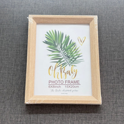 [พร้อมส่ง] กรอบรูปไม้ฮาร์ดแวร์มีขาตั้งรูแขวนแบบเรียบได้อย่างลงตัว-นอนใส่ภาพตกแต่งบ้านของขวัญวันเกิดราคา/ชิ้น