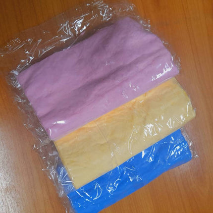 ผ้าชามัว ขนาดใหญ่ 43x32cm ดูดซับน้ำอย่างดี ผ้าชามัวร์ ผ้าเช็ดรถยนต์ ดูดซับน้ำดีมากแห้งเร็ว คละสี