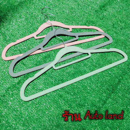 🔥พร้อมส่ง🔥ไม้แขวนเสื้อ เนื้อกำมะหยี่ flocking หุ้มด้วยผ้ากำมะหยี่ ขอบกันลื่น/ร่องกันลื่น ตะขอหมุนได้ 360 องศา ราคา/5ชิ้น