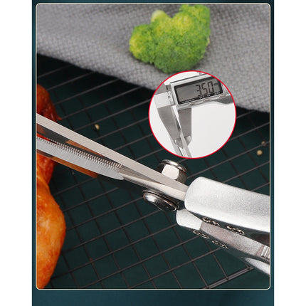 🔥พร้อมส่ง🔥กรรไกรตัดอาหาร ด้ามเงิน อเนกประสงค์ Kitchen saissors สารพัดประโยชน์ จากสแตนเลสอย่างดี กรรไกรสแตนเลส ราคา/ชิ้น
