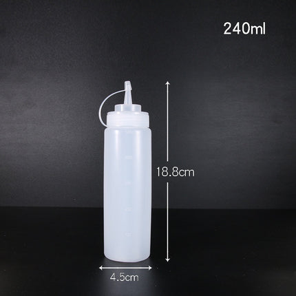 [พร้อมส่ง] ขวดบีบีขนาด 240/360/500ml. มีสเกลขวดขวดซอสขวดใส่มายองเนสมีฝาปิดปากแหลมขวดปรุงรสพลาสติกราคา/ชิ้น